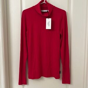 New Calvin Klein Jeans S Pink Ribbed Turtleneck NWT